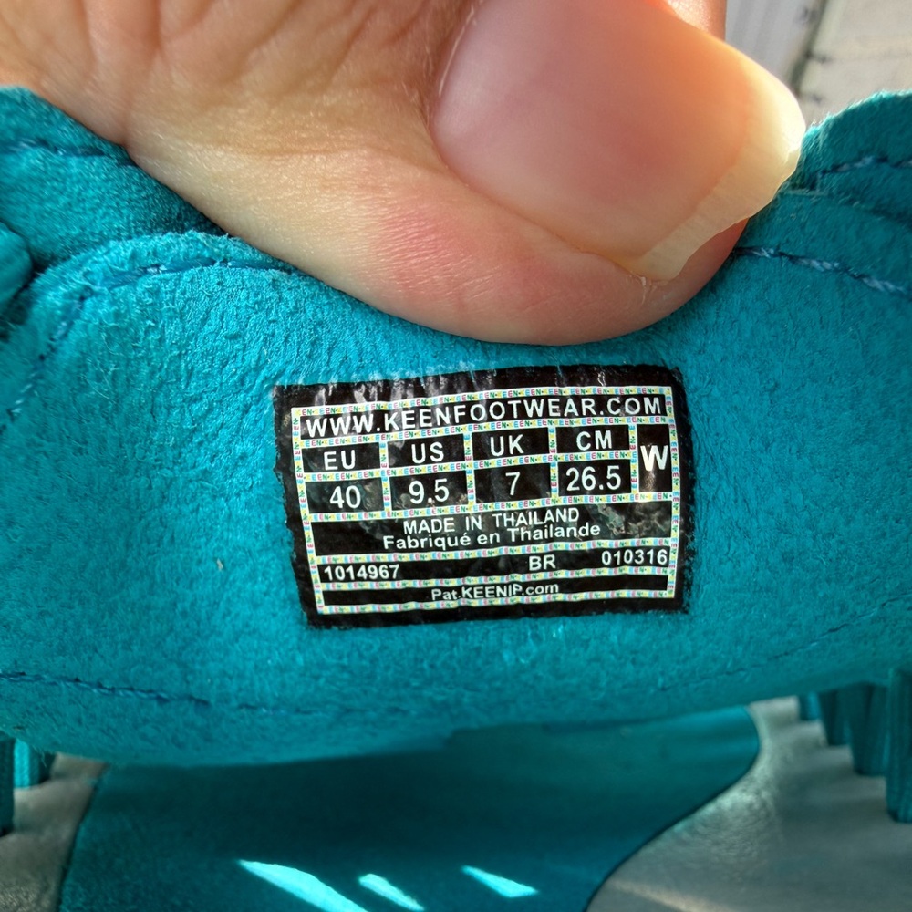 KEEN UNEEK Sandals Woman’s 9.5 Teal Two Cord Outdoor Comfort Slip On Casual - Picture 9 of 11